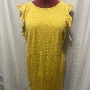 Old Navy Yellow Polka Dot Mini Dress
